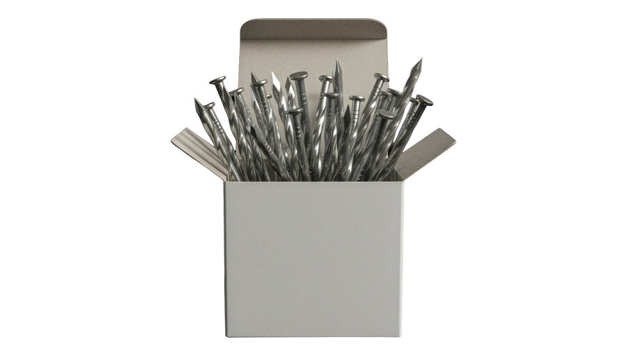 Heavy-duty steel turf nails for securing artificial grass to aggregate base