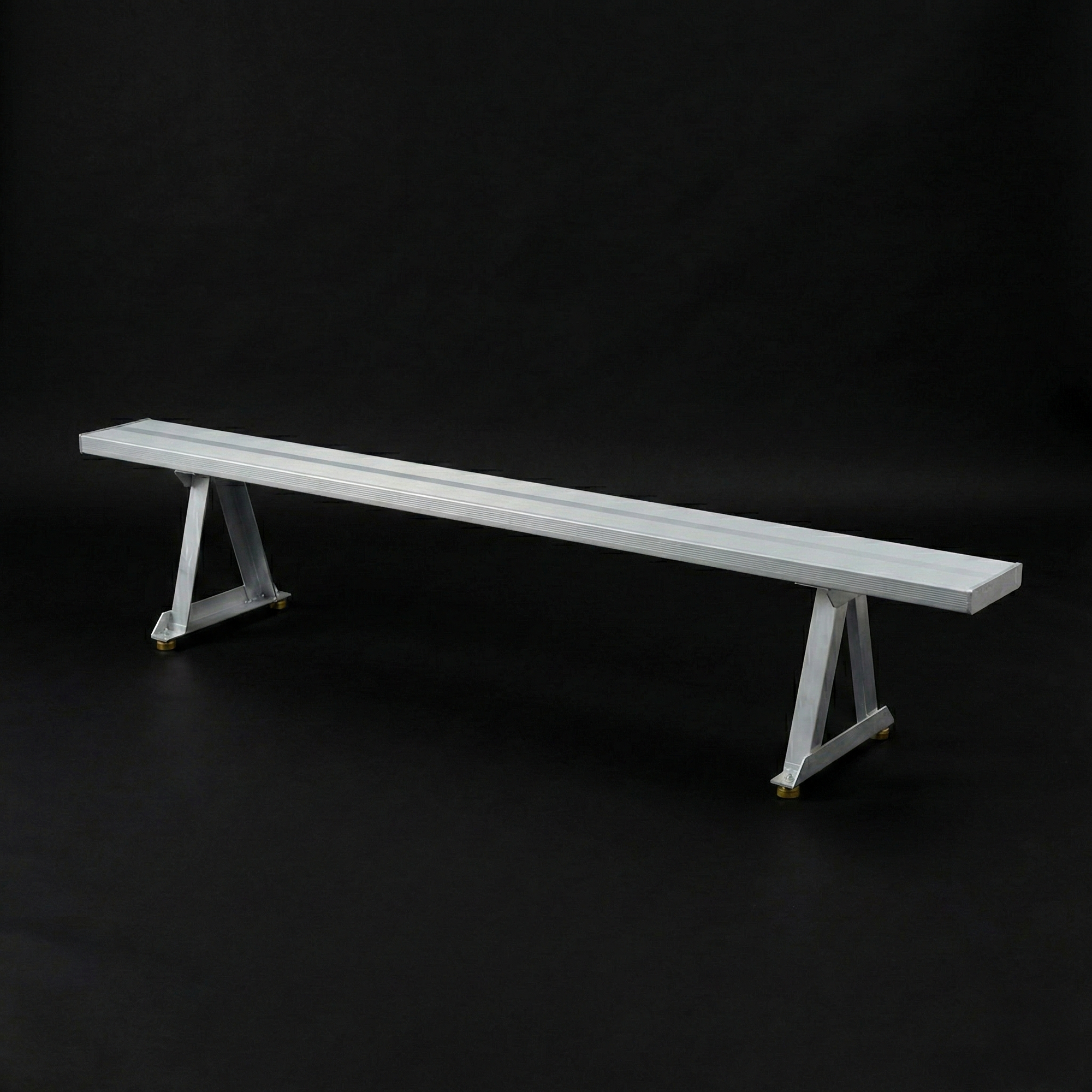 Aluminum backless bench