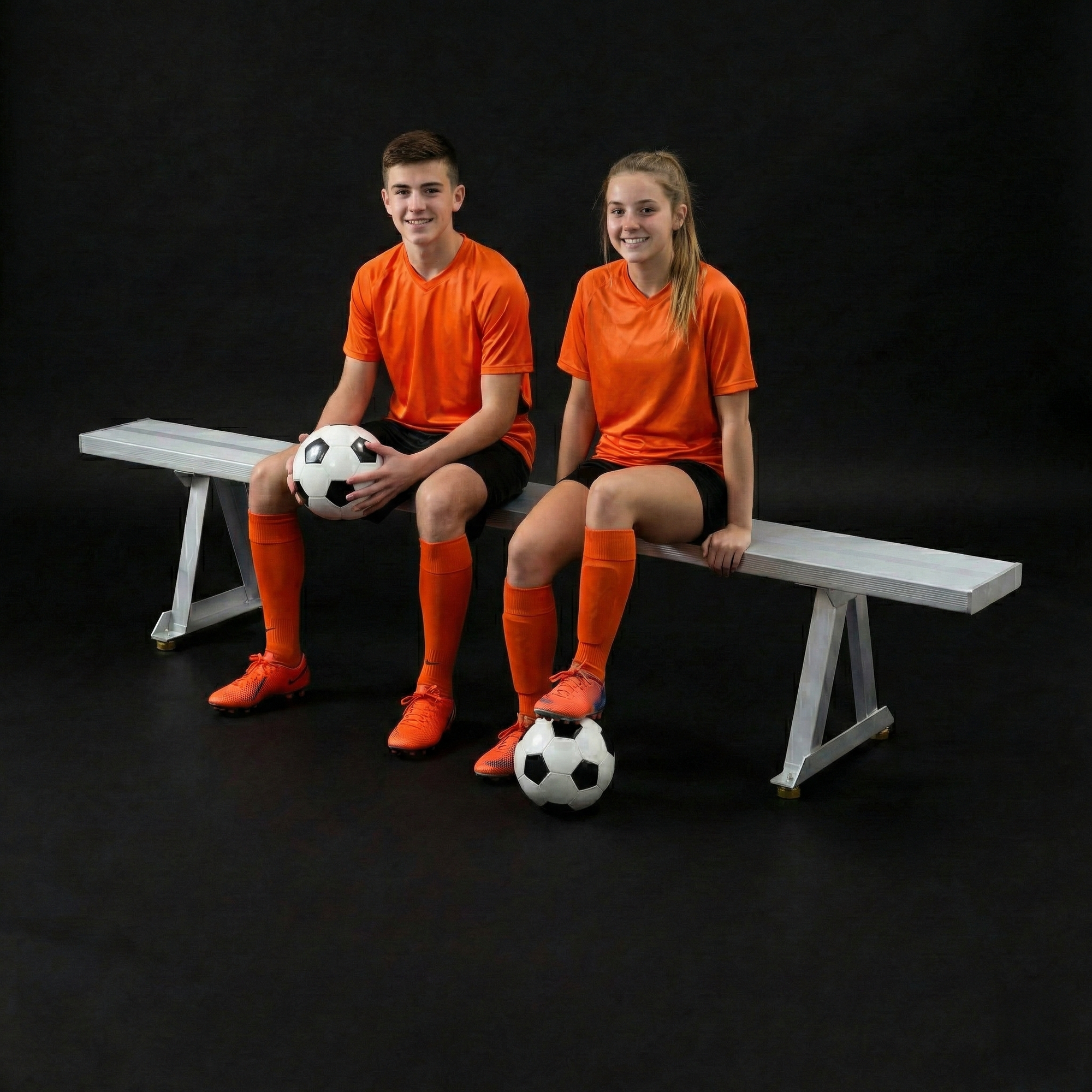 Aluminum backless bench