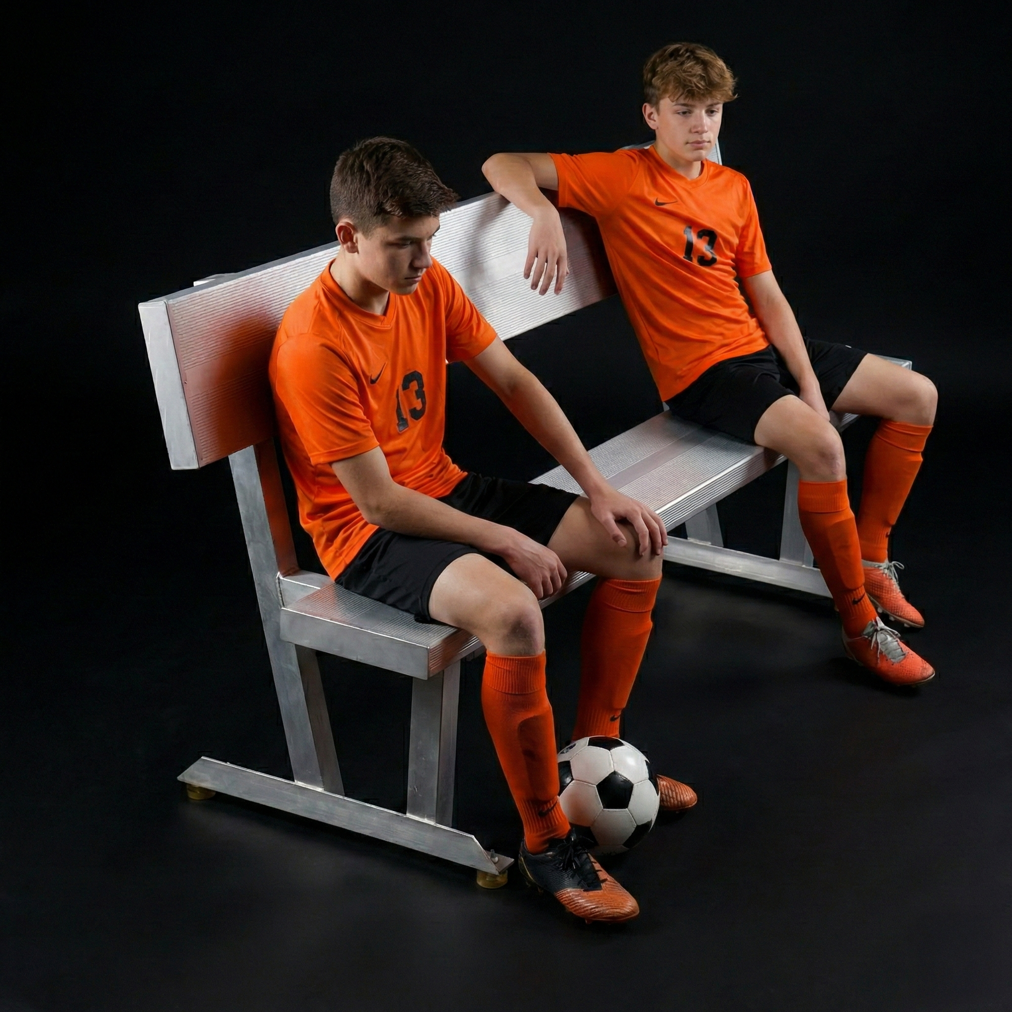 Aluminum-backed bench