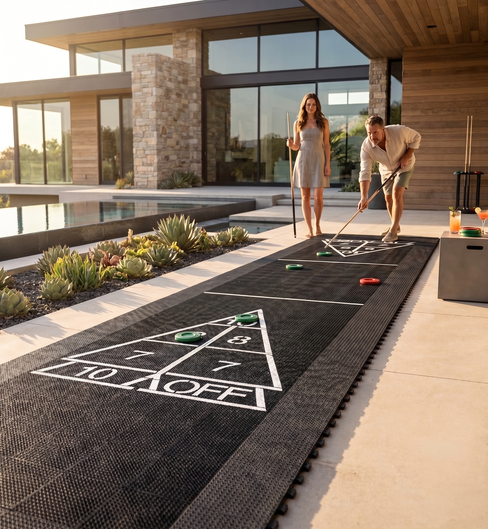 Premium Outdoor Shuffleboard Kits & Courts