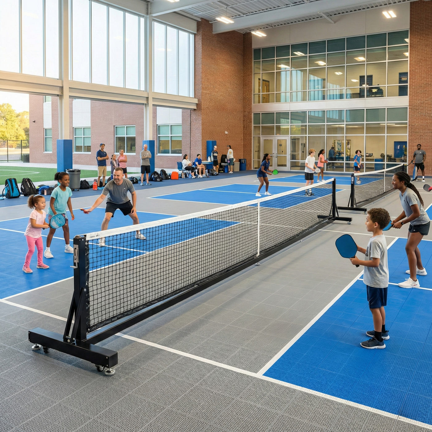 Filet de tennis et de pickleball ajustable T-100 | Système multisports portable | Canada