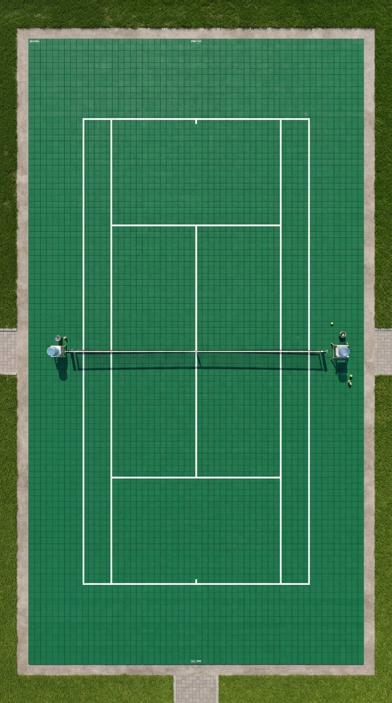 Kit de terrain de tennis extérieur haut de gamme 60 × 120 pi | Tuiles modulaires interverrouillables